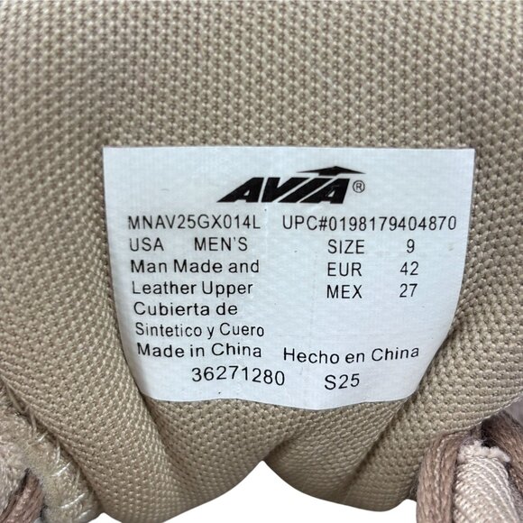 Avia Mens 5000 Athletic Sneakers Size 9 Brown Leather & Mesh Running Shoes - Picture 2 of 8